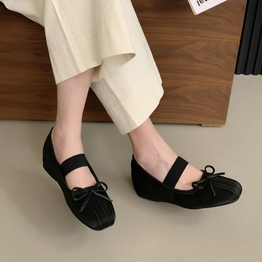 Giày Búp Bê Nữ TGG 319-3 Màu Đen Da Pu Size 36