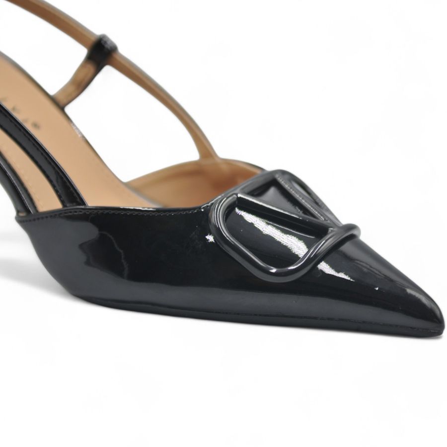 Giày Cao Gót Nữ TGG 760-1 Da Bóng Màu Nude Size 38