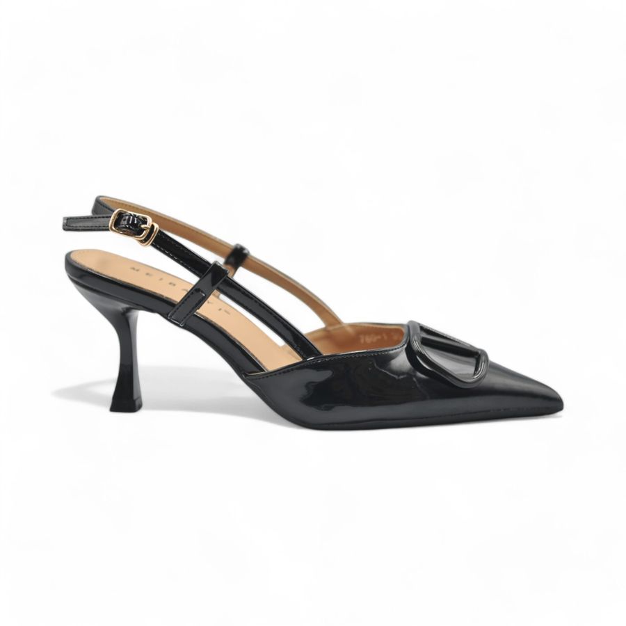 Giày Cao Gót Nữ TGG 760-1 Da Bóng Màu Nude Size 38