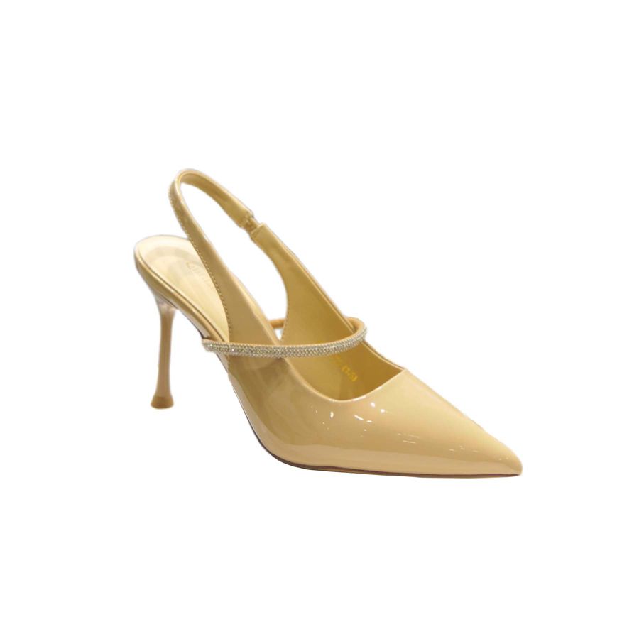 Giày Cao Gót Nữ TGG W5326 Màu Đen Da Bóng Size 36