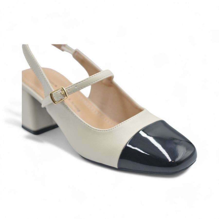 Giày cao gót TGG 95-100 Da Lì Màu Trắng Size 38