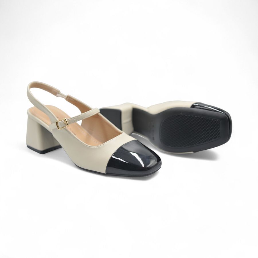 Giày cao gót TGG 95-100 Da Lì Màu Trắng Size 38