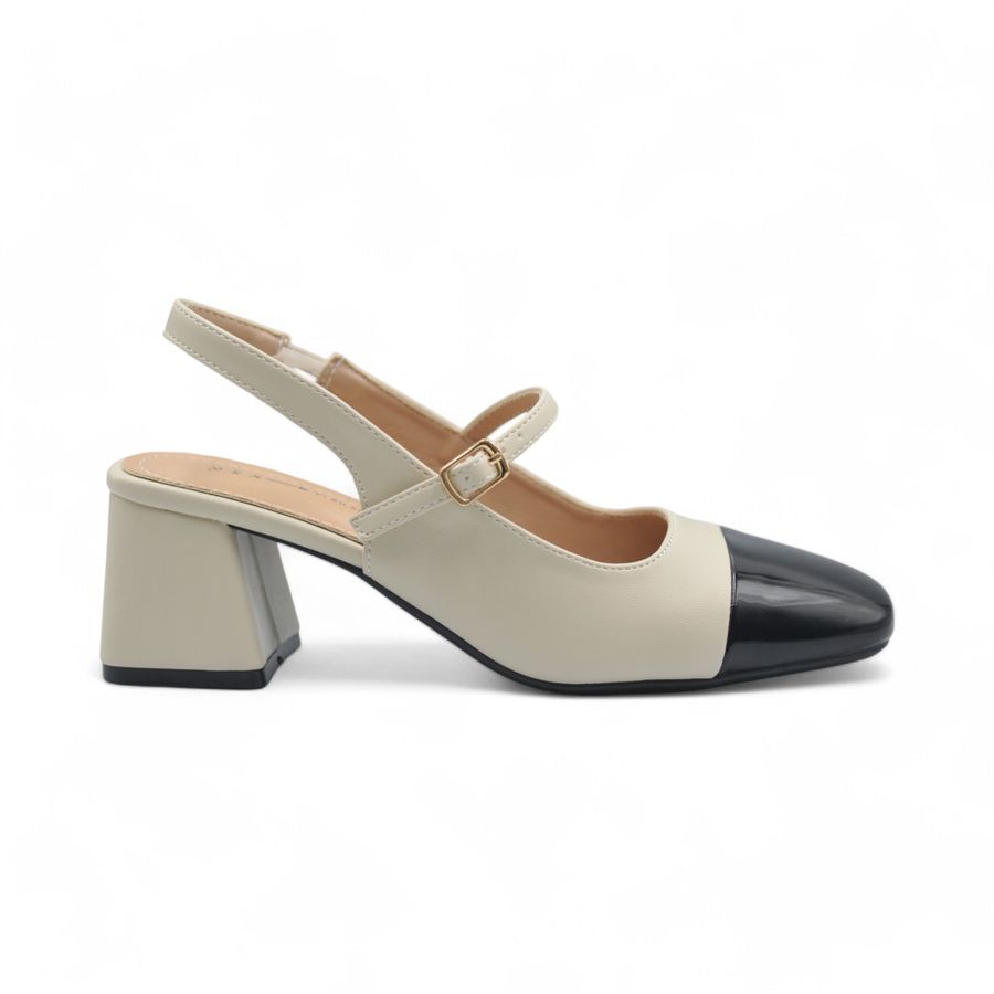 Giày cao gót TGG 95-100 Da Lì Màu Trắng Size 38