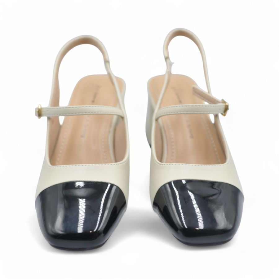 Giày cao gót TGG 95-100 Da Lì Màu Trắng Size 38