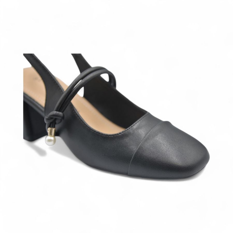 Giày hở gót TGG 99-8 Da Lì Màu Đen Size 36