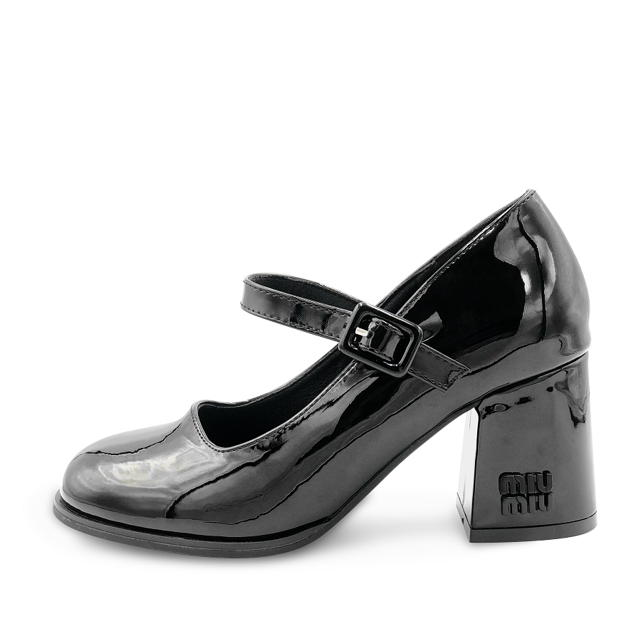Giày Mary Jane Nữ TGG 1988-A69 Màu Đen Da Bóng Size 38