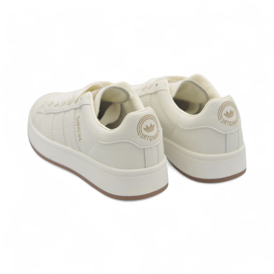 Giày thể thao nữ TGG Q009 Superstar Da Màu Trắng Size 39