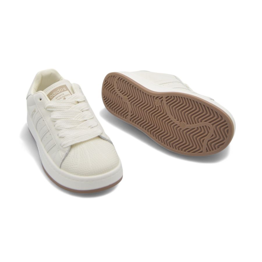 Giày thể thao nữ TGG Q009 Superstar Da Màu Trắng Size 39