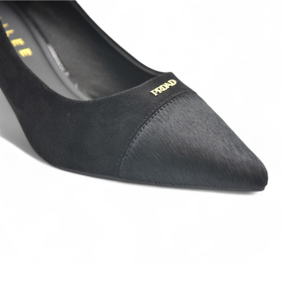 Giày Cao Gót TGG 5011 Màu Đen Da Lộn Size 36