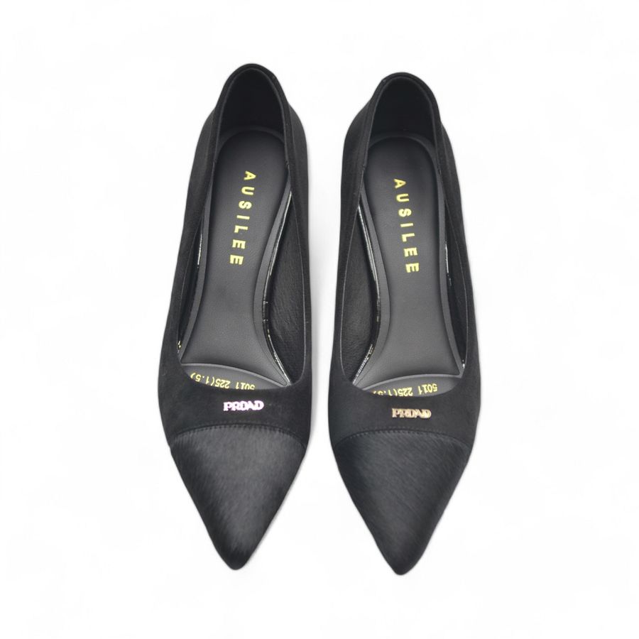 Giày Cao Gót TGG 5011 Màu Đen Da Lộn Size 36
