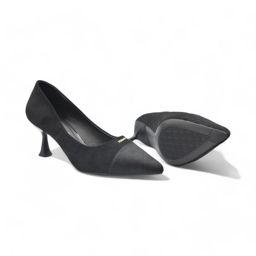 Giày Cao Gót TGG 5011 Màu Đen Da Lộn Size 36