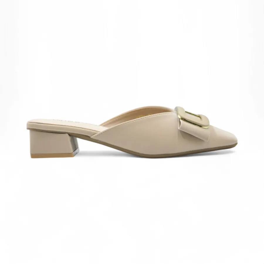 Giày Sục Nữ TGG 8338-67 Màu Be Da Lụa Size 36