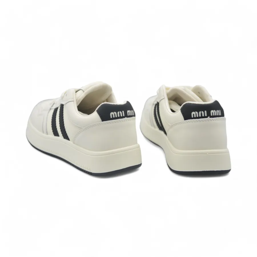 Giày Thể Thao TGG 635 Trắng Phối Đen Da Mềm Size 36