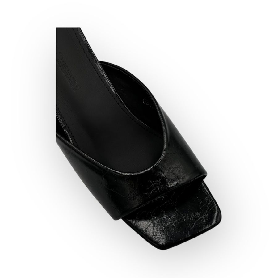 Dép Cao Gót Nữ TGG C3199-2 Màu Đen Da Trơn Size 36