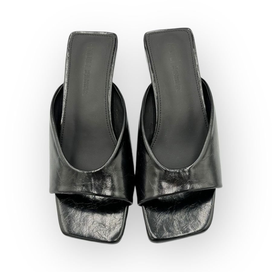 Dép Cao Gót Nữ TGG C3199-2 Màu Đen Da Trơn Size 36