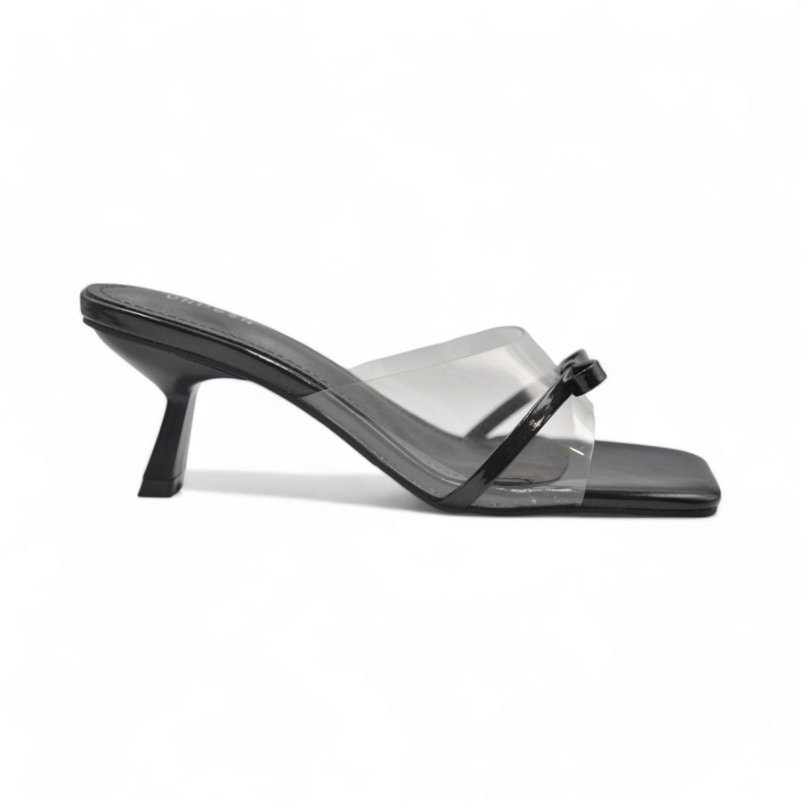 Dép Cao Gót Nữ TGG UN703-9 Màu Đen Da Mềm Size 35 
