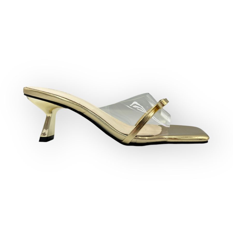 Dép Cao Gót Nữ TGG UN703-9 Màu Vàng Da Mềm Size 39