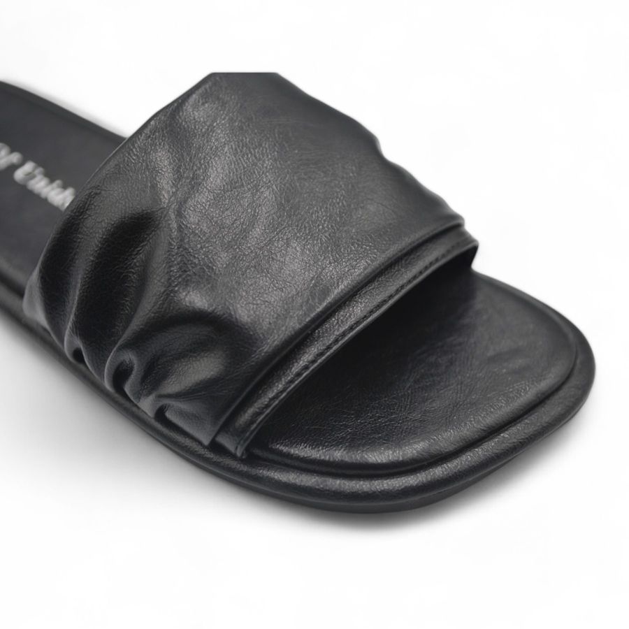Dép Da Nữ TGG UN5030-2 Màu Đen Da Mềm Size 38