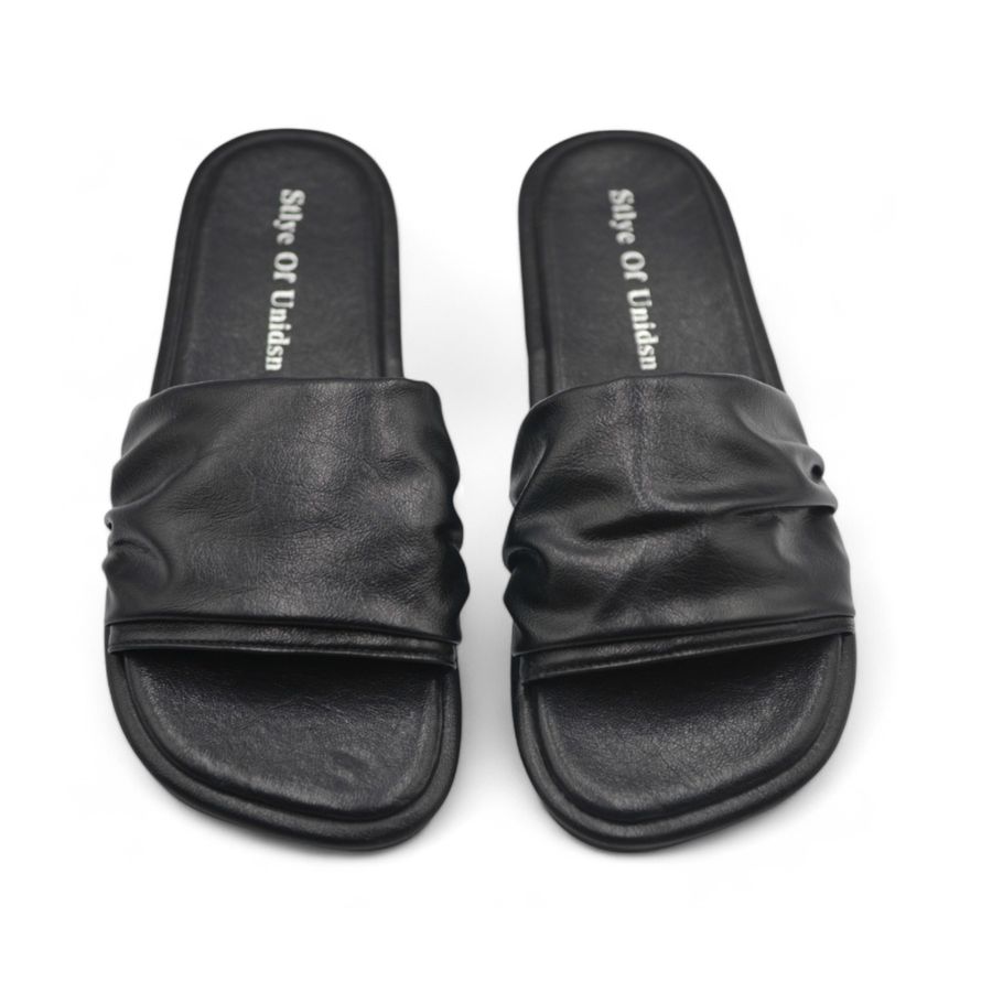 Dép Da Nữ TGG UN5030-2 Màu Đen Da Mềm Size 38