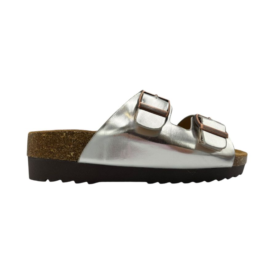 Dép Đế Trấu Nữ TGG UN6556-3 Màu Bạc Da Mềm Size 38