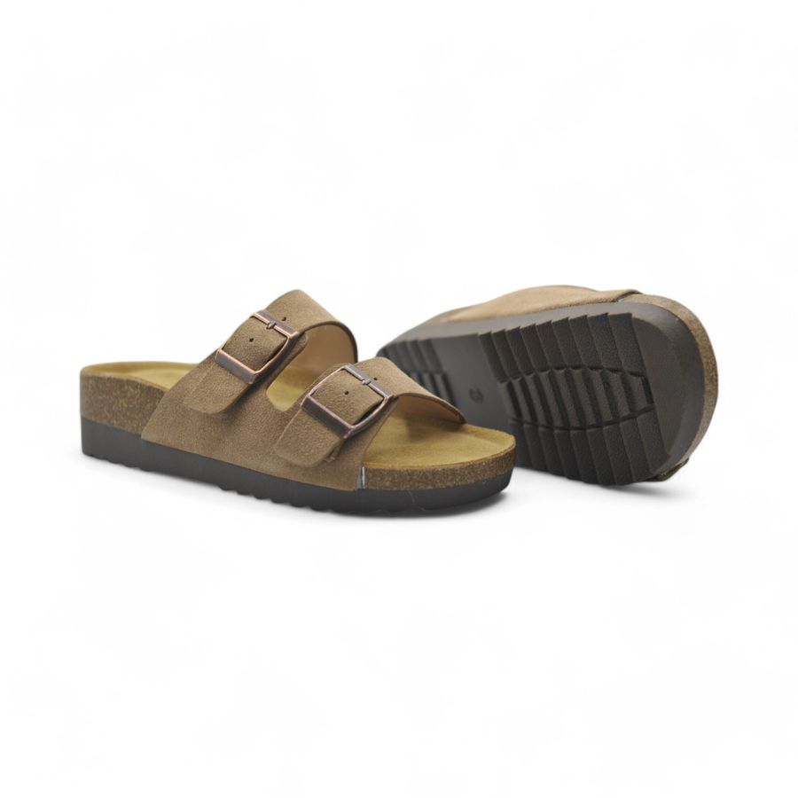Dép Đế Trấu Nữ TGG UN6556-3 Màu Nâu Da Mềm Size 36