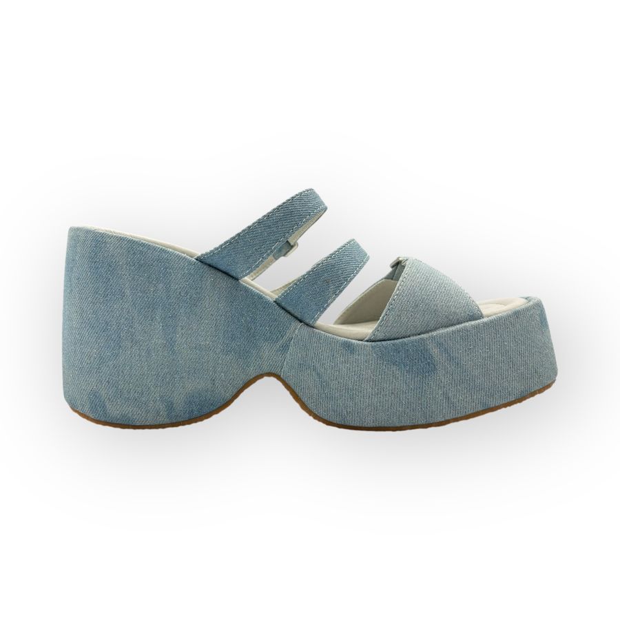 Dép Đế Xuồng Nữ TGG SW9-903 Màu Xanh Vải Mềm Size 36