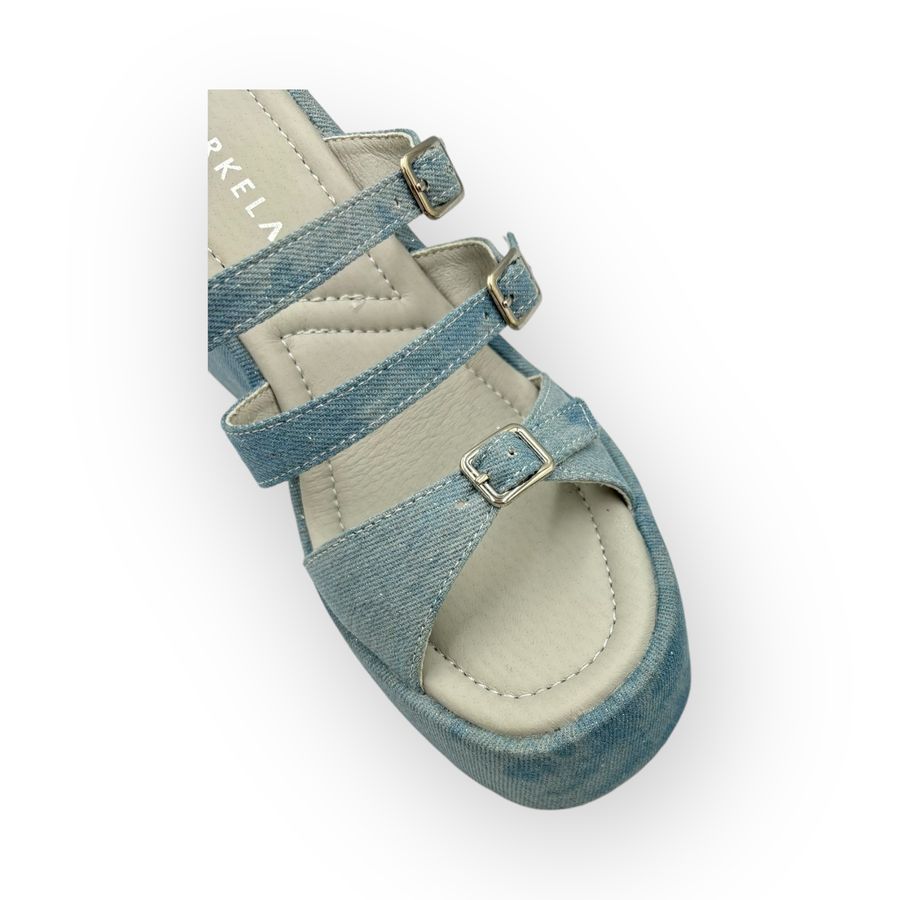 Dép Đế Xuồng Nữ TGG SW9-903 Màu Xanh Vải Mềm Size 38
