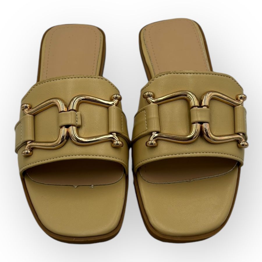 Dép Nữ TGG D1728 Màu Nâu Da Trơn Size 36