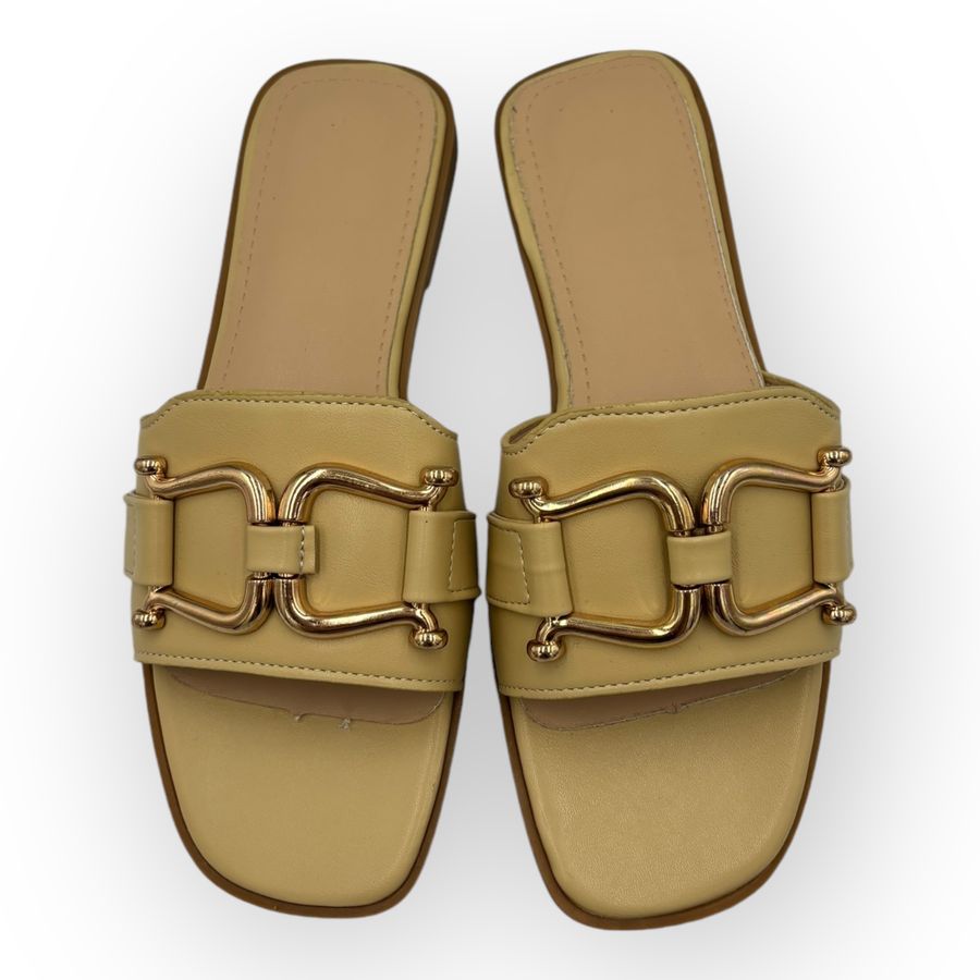Dép Nữ TGG D1728 Màu Nâu Da Trơn Size 36