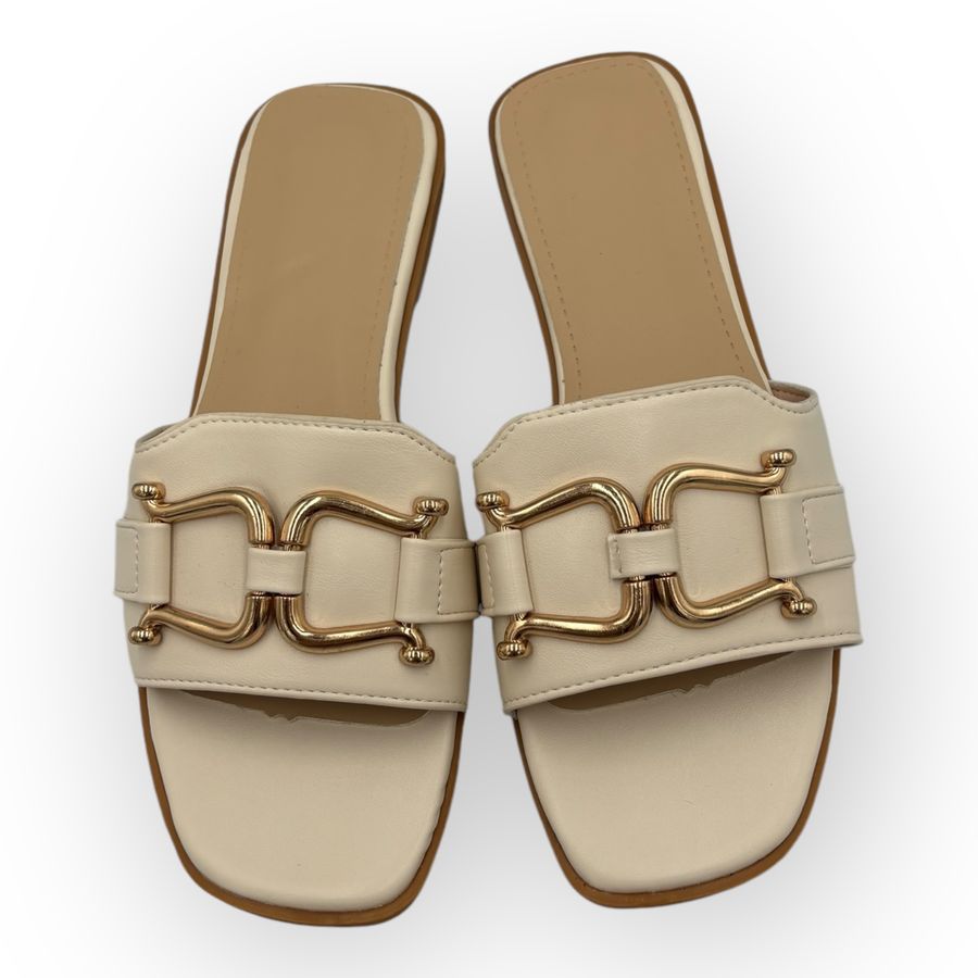 Dép Nữ TGG D1728 Màu Nude Da Trơn Size 38