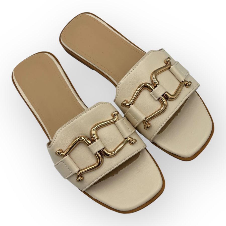 Dép Nữ TGG D1728 Màu Nude Da Trơn Size 38
