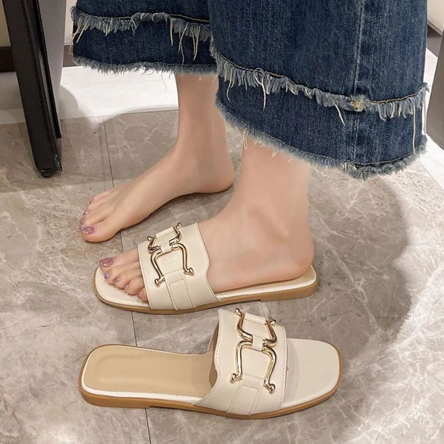 Dép Nữ TGG D1728 Màu Nude Da Trơn Size 40