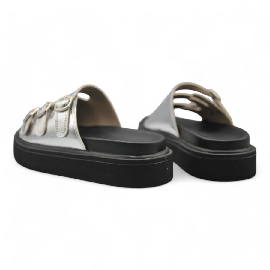 Dép Nữ TGG D1818-6 Màu Bạc Da Mềm Size 39