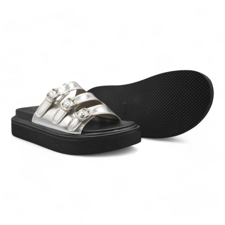 Dép Nữ TGG D1818-6 Màu Bạc Da Mềm Size 39