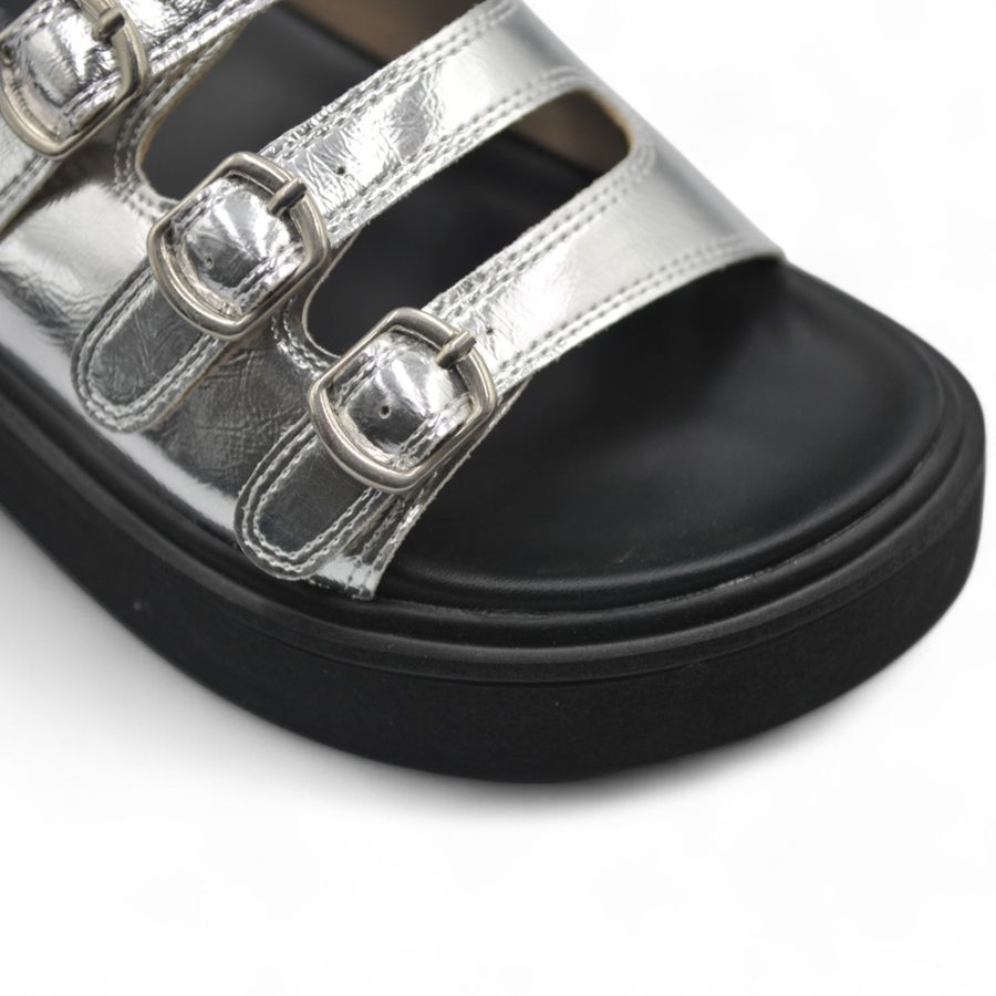 Dép Nữ TGG D1818-6 Màu Bạc Da Mềm Size 39