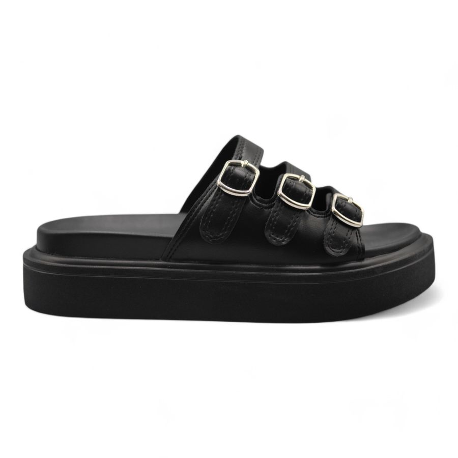 Dép Nữ TGG D1818-6 Màu Đen Da Mềm Size 35