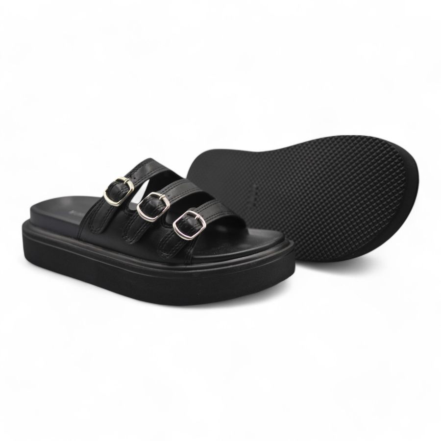 Dép Nữ TGG D1818-6 Màu Đen Da Mềm Size 39