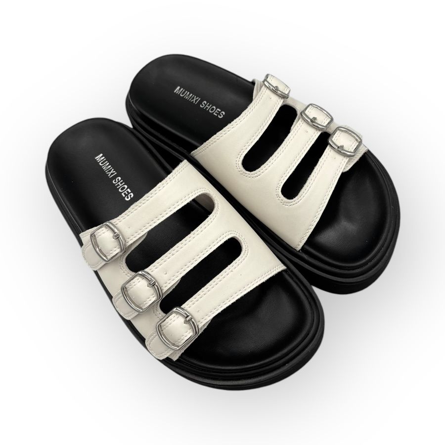 Dép Nữ TGG D1818-6 Màu Trắng Da Mềm Size 39