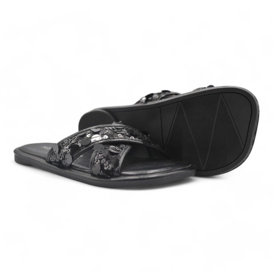 Dép Nữ TGG UN5030-1 Màu Đen Da Mềm Size 38