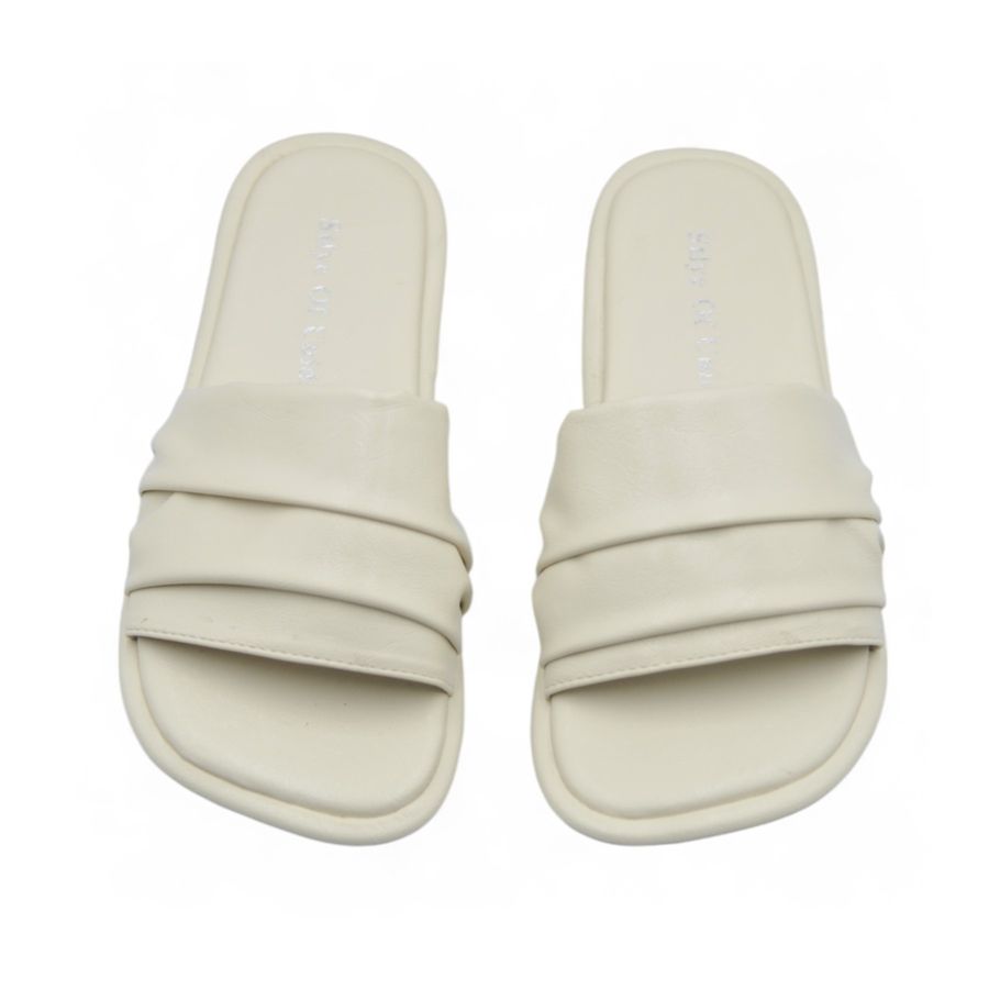 Dép Nữ TGG UN5030-2 Màu Trắng Da Mềm Size 36