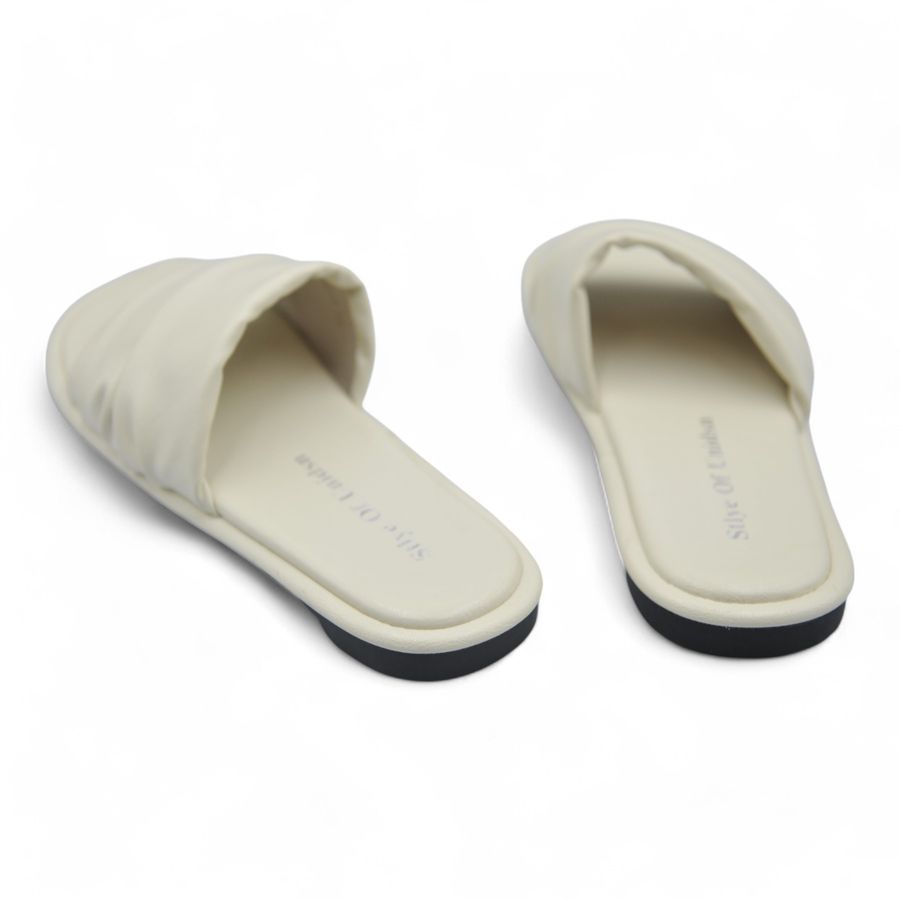 Dép Nữ TGG UN5030-2 Màu Trắng Da Mềm Size 36