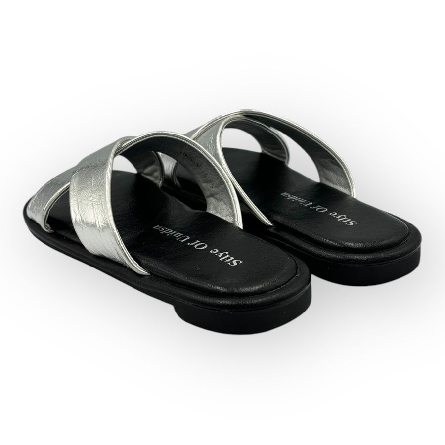 Dép Quai Chéo Nữ TGG UN5030-5 Màu Đen Da Mềm Size 35