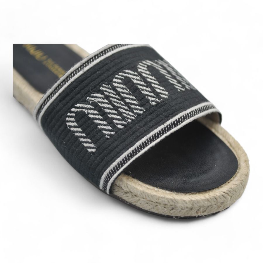 Dép Quai Ngang Nữ TGG A566-19 Màu Đen Vải Mềm Size 39
