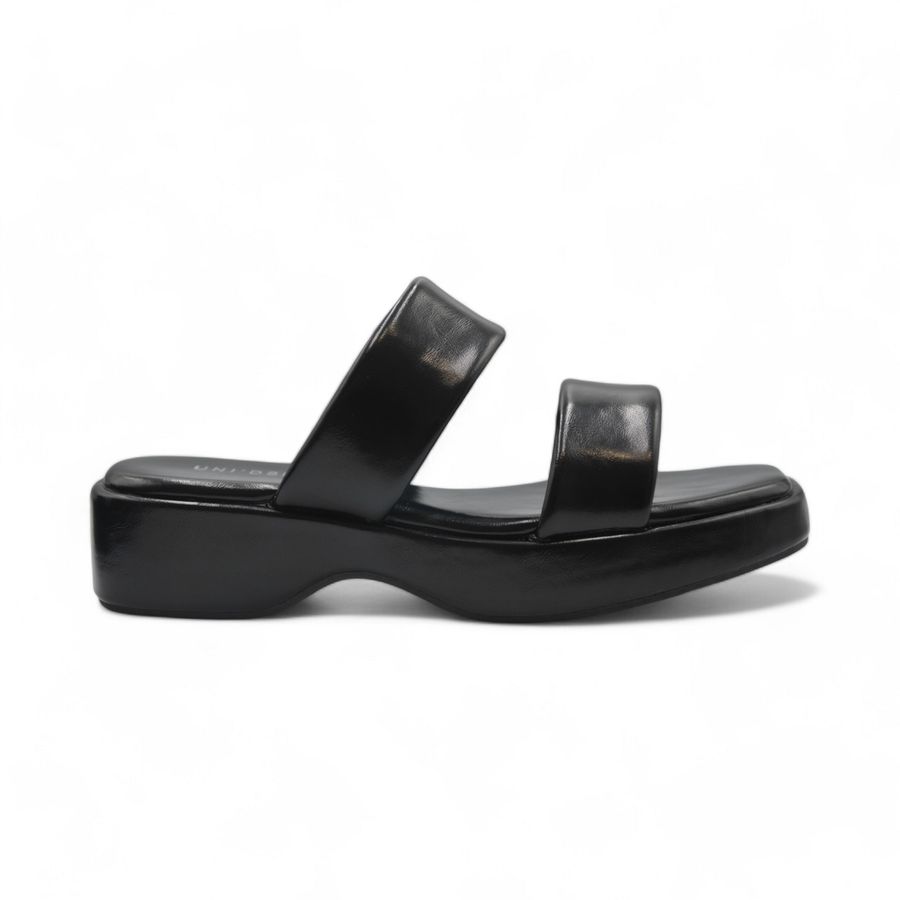 Dép Quai Ngang Nữ TGG UN8989-2 Màu Đen Da Mềm Size 35