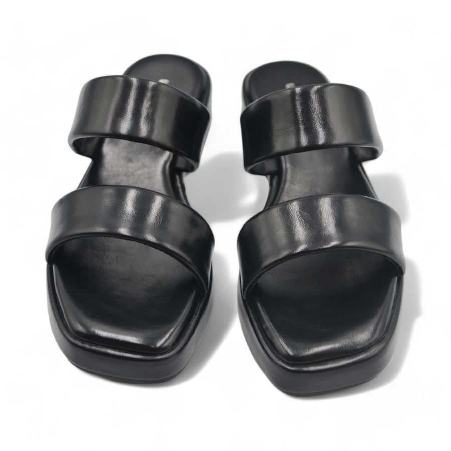 Dép Quai Ngang Nữ TGG UN8989-2 Màu Đen Da Mềm Size 35