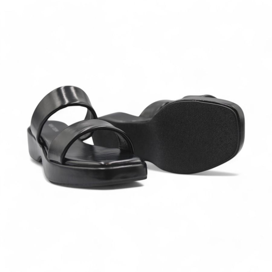 Dép Quai Ngang Nữ TGG UN8989-2 Màu Đen Da Mềm Size 39