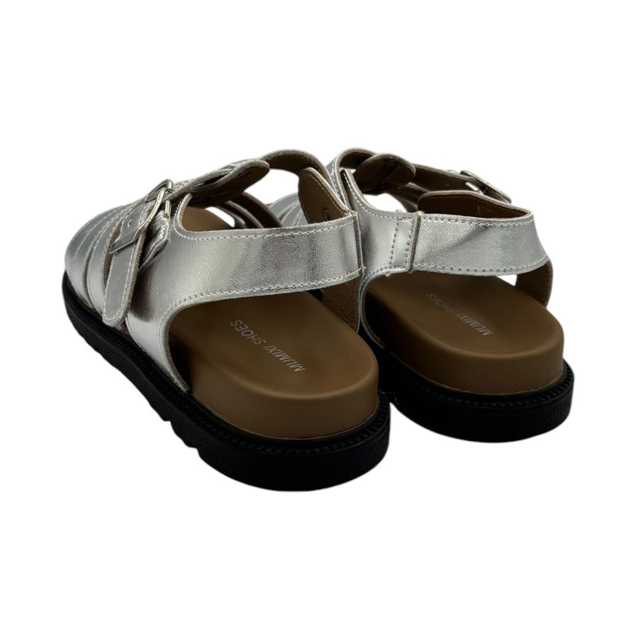 Dép Sandal Nữ TGG A550-7 Màu Bạc Da Mềm Size 35
