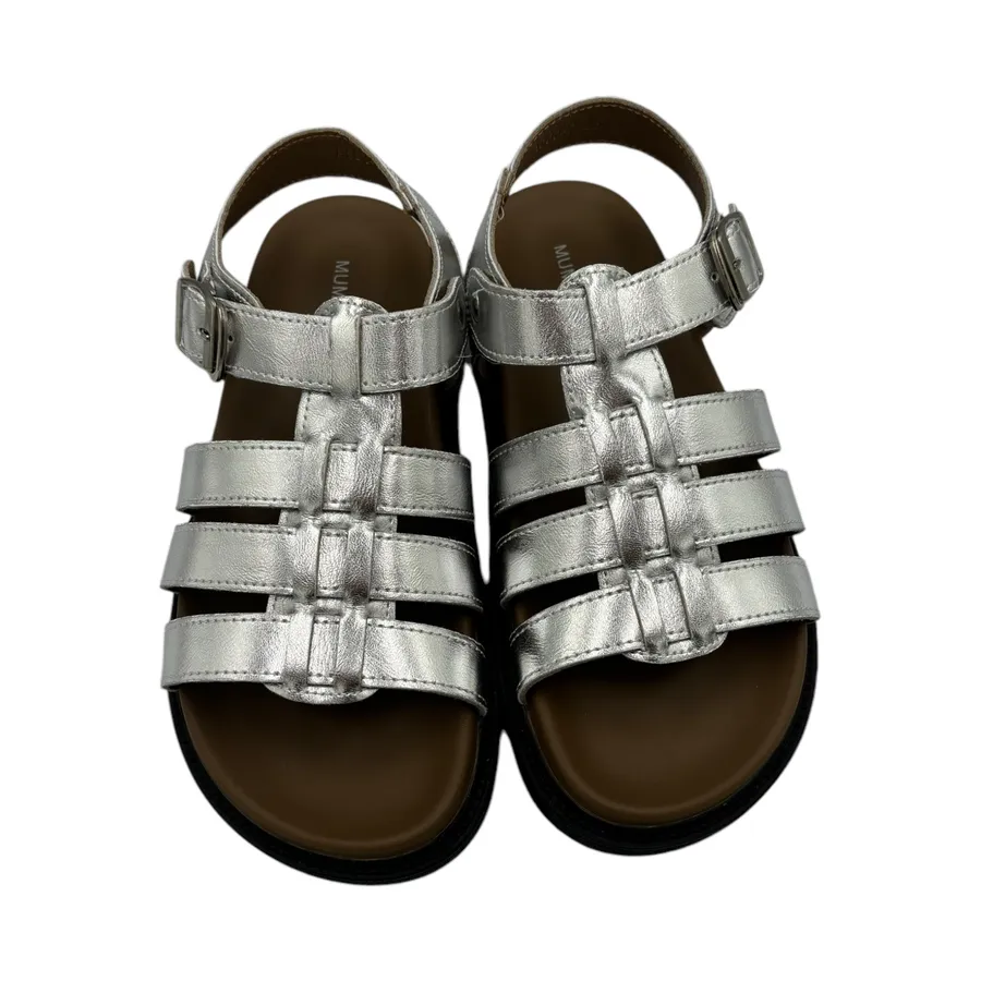 Dép Sandal Nữ TGG A550-7 Màu Bạc Da Mềm Size 35