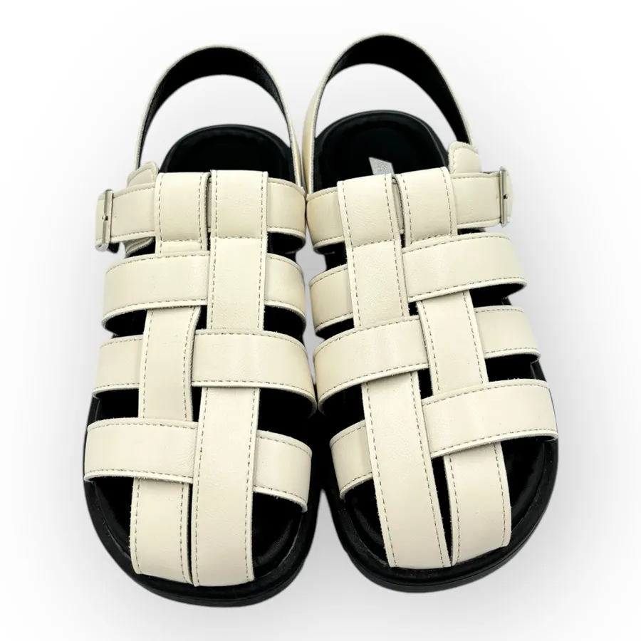 Dép Sandal Nữ TGG X326-1 Màu Trắng Da Trơn Size 35