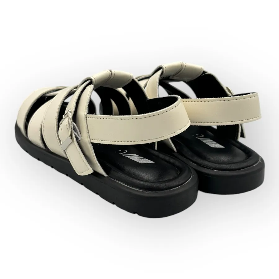 Dép Sandal Nữ TGG X326-1 Màu Trắng Da Trơn Size 35